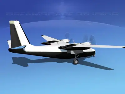 Aero Commander 500 V07 3D model