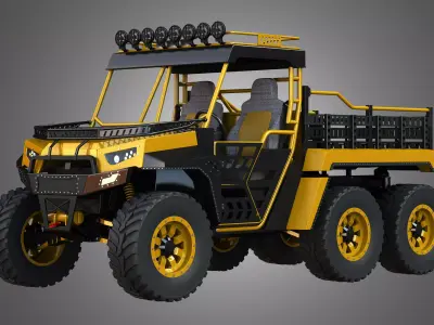 BMS - The Beast 1000 vehicle - Double Axle 3D model