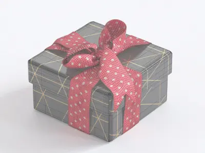 Gift boxes with bows part 3 3D model