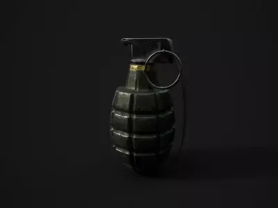 Hand Grenade PBR Free low-poly 3D model