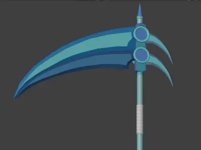 Icesickle - Terraria Inspired Scythe Low-poly 3D model