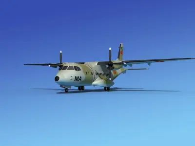 Casa CN-235 Royal Morroccan Air Force 3D model