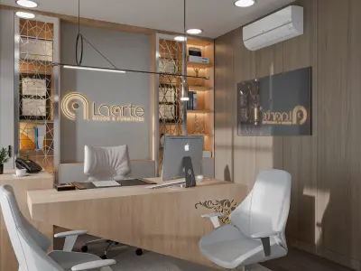 La Arte Office room interior scene  3D model