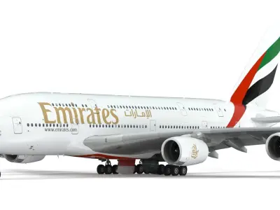 Airbus A380 Fly Emirates - Element 3D 3D model