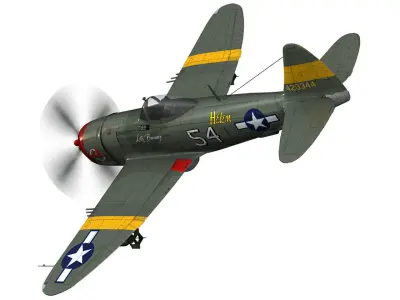 Republic P-47D Thunderbolt - Little Bunny 3D model