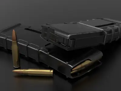 m16A3 FPS-TPS Low-poly 3D model