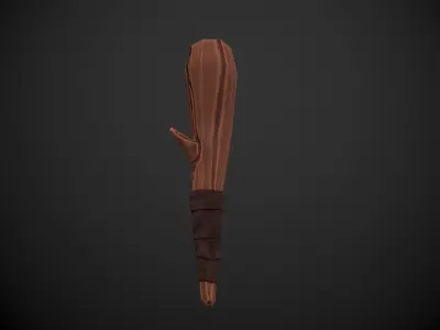 Primitive Wooden blunt Low-poly 3D model