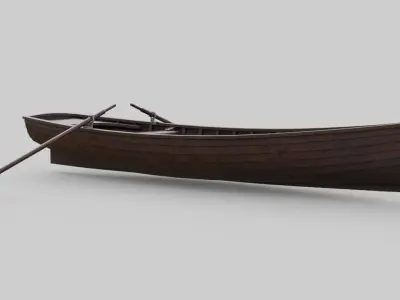 Rowboat 1D Low-poly 3D model