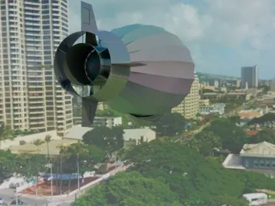 Simple Airship Low-poly 3D model