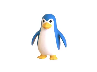 Cartoon Penguin v003  Low-poly 3D model