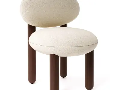 Noom Dining Table Flock Chair Flock Set Free 3D model