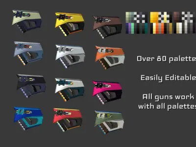 ASV SciFi Guns Volume 02 Low-poly 3D model