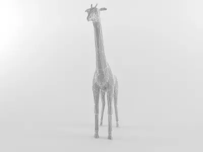 Giraffe Low Poly Mammal African Wild Animal Lowpoly Low-poly 3D model