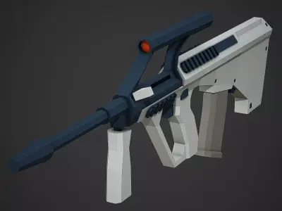 Stylized Steyr Aug A1 Low Poly Mobile Ready Low-poly 3D model