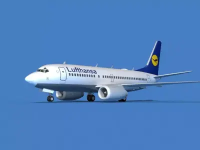 Boeing 737 MAX 7 Lufthansa 3D model