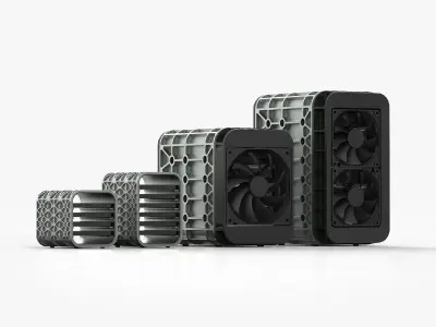 AERO SPACE HARD DRIVE ENCLOSURES - SSD - HDD - 4 OR 6 DRIVE 3D print model