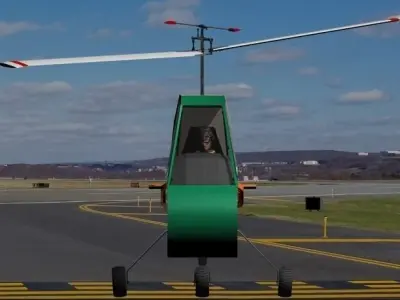 Wren ultralight helicopter 3D model