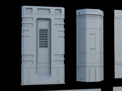 Sci-Fi Panel SET 2 3D model