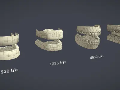 Base Mesh Pack - Tooth Free low-poly 3D model