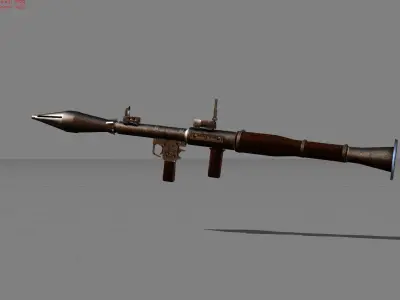 RPG-7 Bazoka Low-poly 3D model