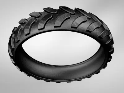 Tractor Excavator Tyre 3D model