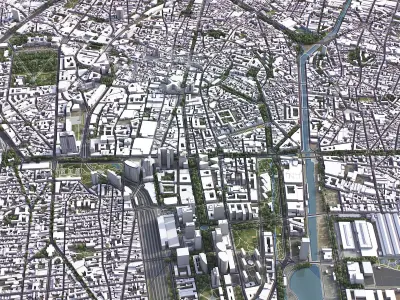 Brussels Low-poly 3D model