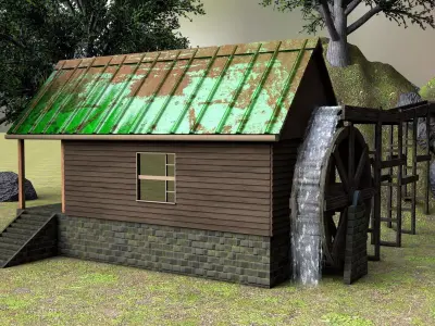 Old Shack Free low-poly 3D model