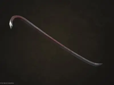 Post Apocalyptic melee weapon Low-poly 3D model