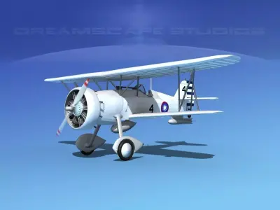 Curtiss F-11-C2 Goshawk V08 3D model