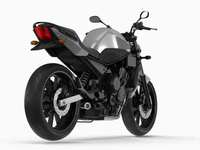 Motorcycle Silver 3D model