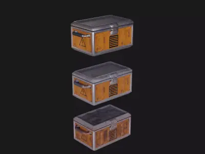 Free Lowpoly SciFi Crate Free low-poly 3D model