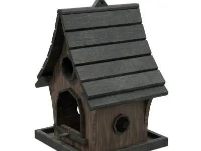 Bird Feeder Low-poly 3D model