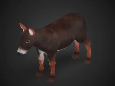 Donkey - NPR Free low-poly 3D model