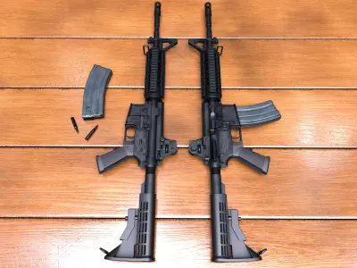 M4A1 rifle Low-poly 3D model