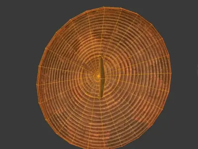 Round Medieval Shield  low-poly gameready model Free low-poly 3D model