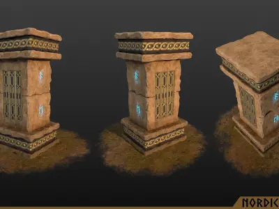 Nordic Pillars Asset Pack Low-poly 3D model