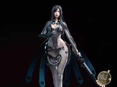 Raven Stellar Blade Fan Art  3D print model