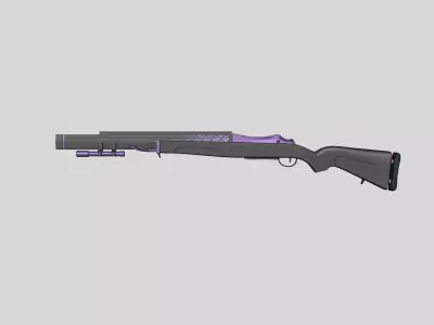 Sci-Fi M1 Garand Rifle - Gun Weaponry Low-poly 3D model