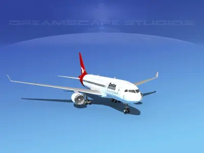 Boeing 787-8 Qantas 3D model
