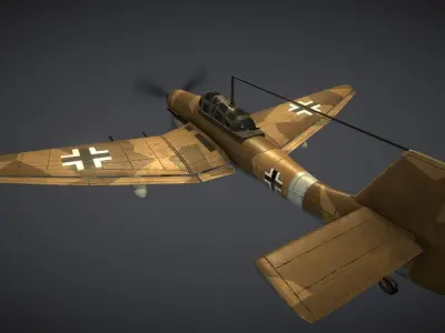 Junkers JU-87 Stuka Low-poly 3D model