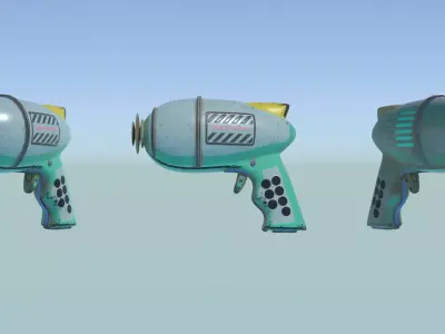 Pew Pew Gun Low-poly 3D model