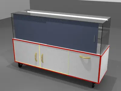 Shop or store display showcase Free low-poly 3D model