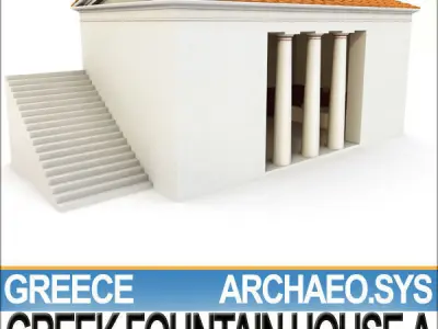 Ancient Greek Fountain House A 3D model