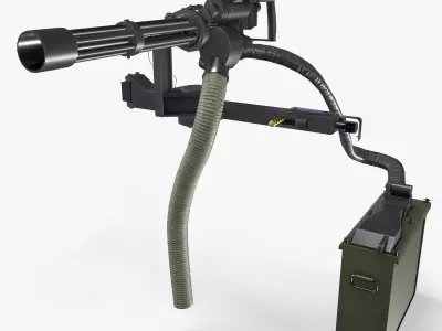 Machine Gun M134 Low-poly 3D model