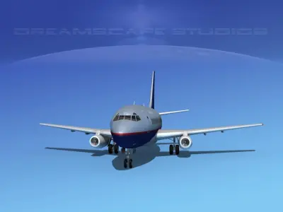 Boeing 737-100 United 2 3D model