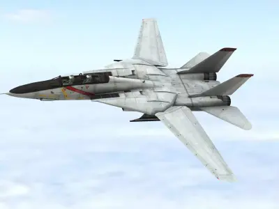 Fighter Jet Flying In Sky Plane V10 Low-poly 3D model