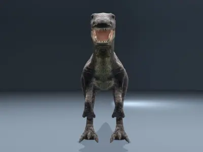 This dinosaur model  Raptor Low-poly 3D model