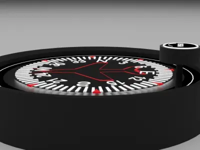 Heading indicator 3D model