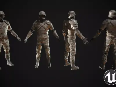 Skull armor 15 Low-poly 3D model