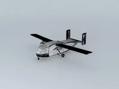 SHORT Skyvan british FULL INTERIOR 3D model